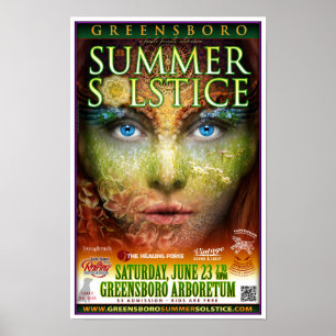 Poster Cadeau Greensboro Solstice d'été 2018