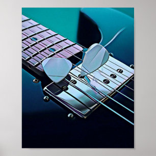 Poster cadeau guitariste cool