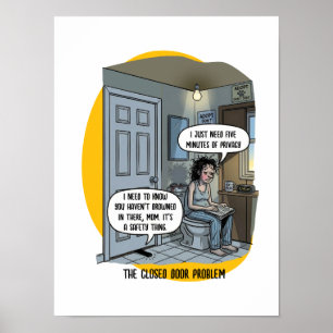Poster Cadeau humoristique pour maman de chat pour la sal