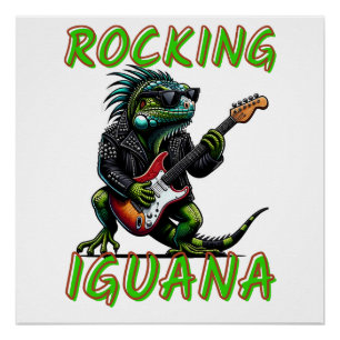 Poster Cadeau Iguana Chemise Reptile Femmes Hommes