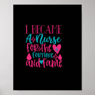Poster Cadeau infirmière   Devient Infirmière Pour La For