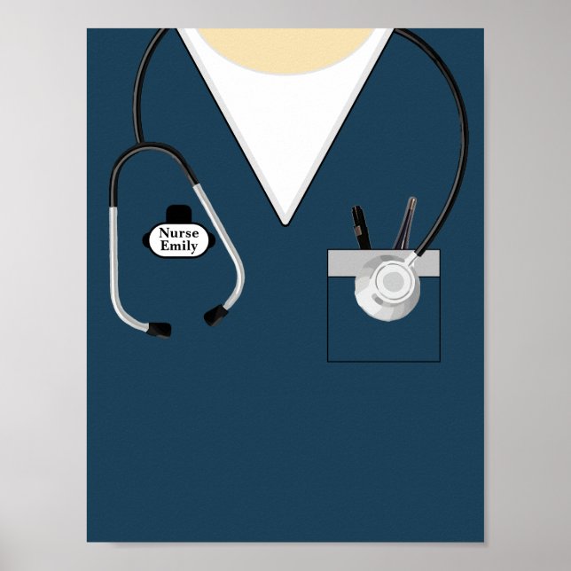 Poster Cadeau infirmière, Diplôme d'études en soins infir (Devant)