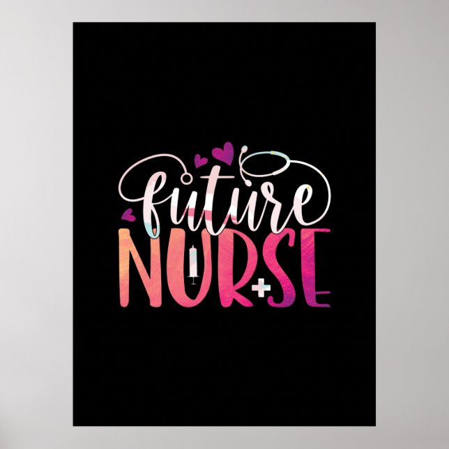 Poster Cadeau infirmière | future infirmière (Devant)