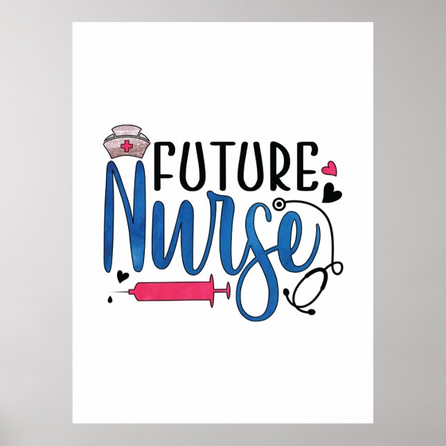Poster Cadeau infirmière | future infirmière (Devant)