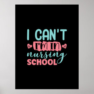 Poster Cadeau infirmière Je Suis À L'École De Soins Inf
