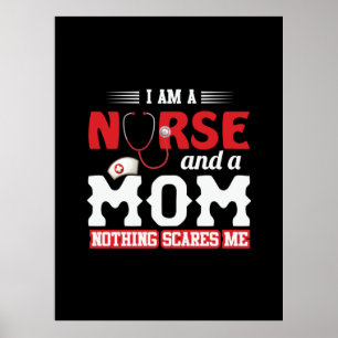 Poster Cadeau infirmière   Je Suis Infirmière Et Maman