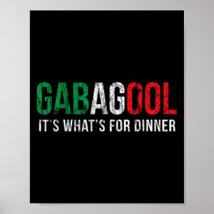 Poster Cadeau Italien Gabagool Cacola Amoureux de Viande 
