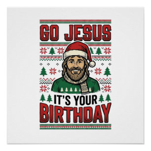 Poster Cadeau Jésus Noël Anniversaire Vintage T-Shirt