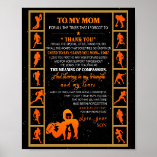 Poster Cadeau Maman Lettre À Ma Mère Amour De Ton Fils