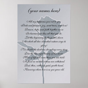 Poster Cadeau mariage pour la mariée et la mariée