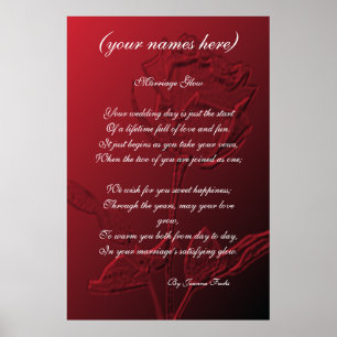Poster Cadeau mariage pour la mariée et la mariée