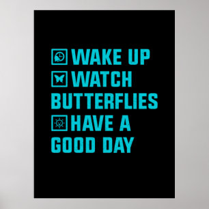 Poster Cadeau Papillon Réveillez Quel Papillon