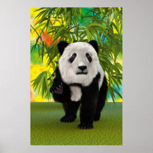Poster Cadeau parfait pour amateur d'animaux mignon ours