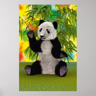 Poster Cadeau parfait pour un ours panda mignon kawaii am