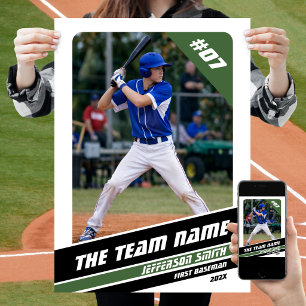 Poster Cadeau personnalisable pour joueur de baseball en