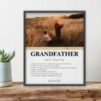 Cadeau personnalisé Fête des pères grand-père Art