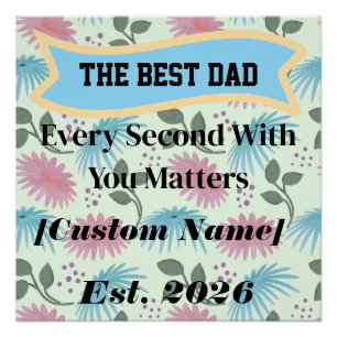 Poster Cadeau personnalisé pour papa Cadeau de la fête de