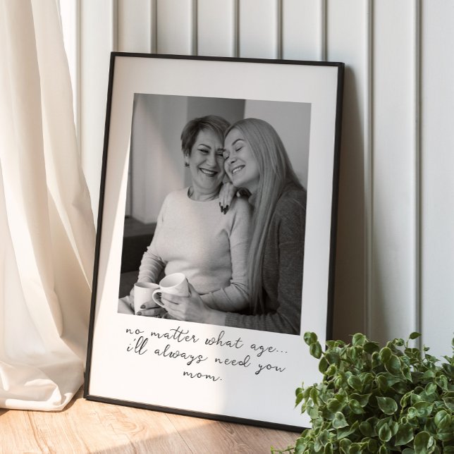 Poster Cadeau photo personnalisé unique en noir et blanc  (Créateur téléchargé)