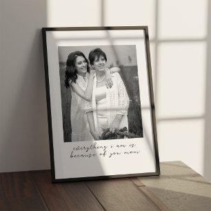 Poster Cadeau photo personnalisé unique en noir et blanc 