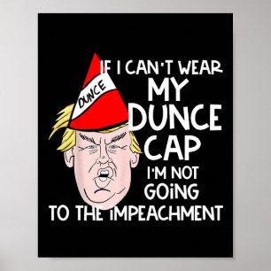 Poster Cadeau politique anti-Trump Trump avec un bonnet d
