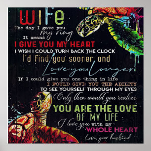 Poster Cadeau Pour Ma Femme   Lettre Pour Votre Femme  