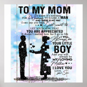Poster Cadeau pour maman   À ma mère le meilleur cadeau