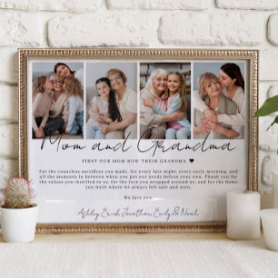 Poster Cadeau pour maman et grand-mère de la part des enf