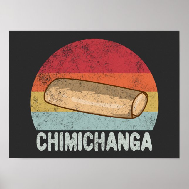 Poster Cadeau Retro Chimichanga (Devant)