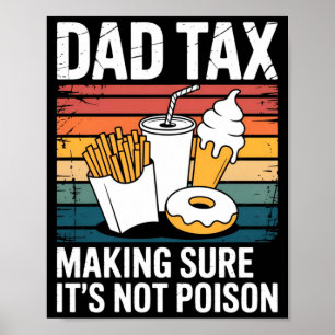 Poster Cadeau Rétro Drôle de Testeur de Nourriture Rapide