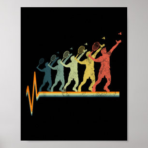 Poster Cadeau Rétro Vintage Battement de coeur de Badmint
