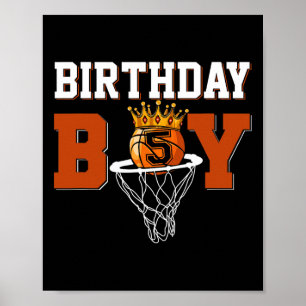 Poster Cadeau squelette pour enfants 5ème anniversaire ga