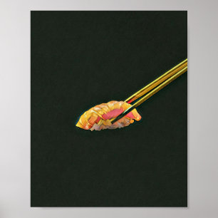 Poster Cadeau sushi amoureux