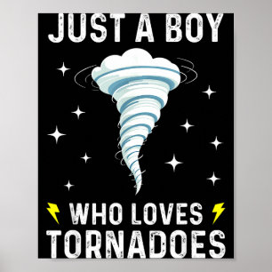 Poster Cadeau Tornade Drôle Pour Garçons Enfants Ouragan