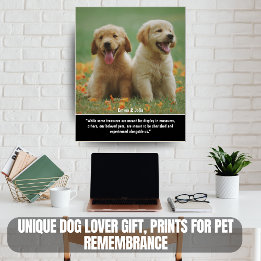 Poster Cadeau Unique pour les Amoureux des Chiens, Impres
