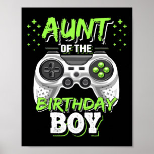 Poster Cadeau Vidéo Anniversaire Garçon Jeu Vidéo Anniver