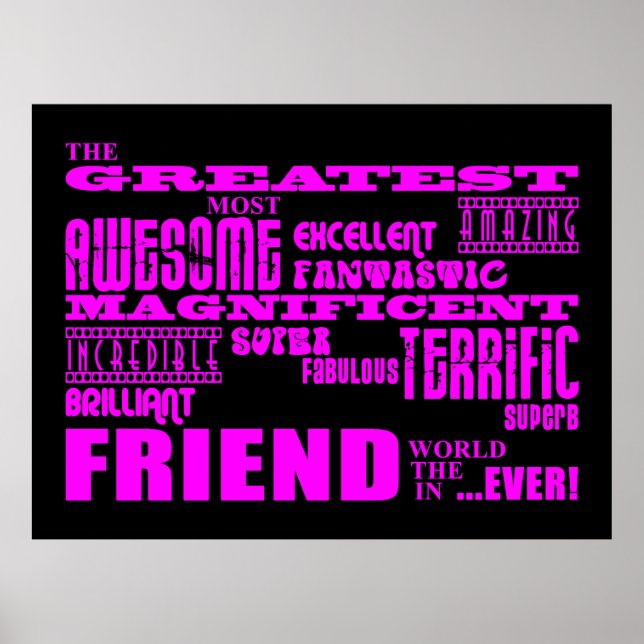Poster Cadeaux amusants pour amis : Grand Ami (Devant)