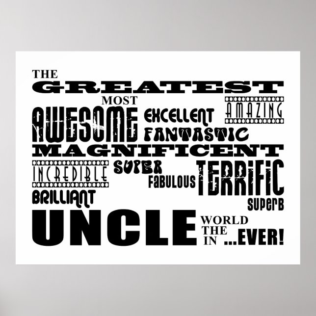 Poster Cadeaux amusants pour les oncles : Le plus grand o (Devant)
