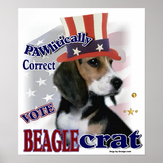 Poster Cadeaux beagles (Devant)