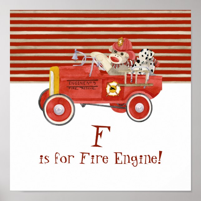 Poster Cadeaux bébé garçon rétro singe en chaussette avec (Devant)