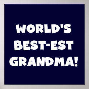 Poster Cadeaux blancs des textes de grand-maman du Meille