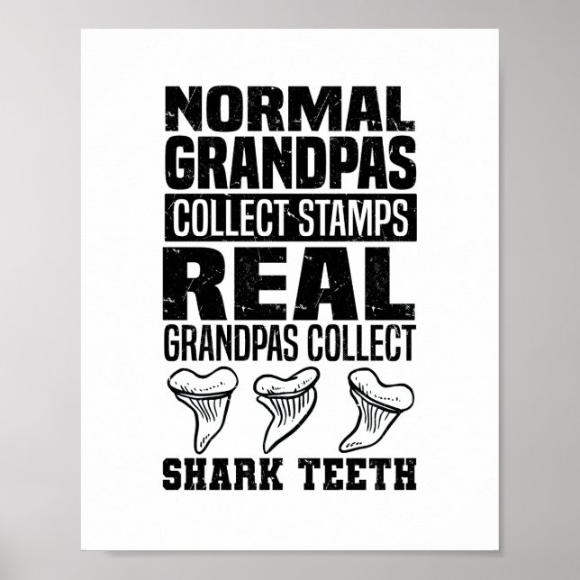 Poster Cadeaux collecteurs de dents de requin | Hobby pou (Devant)