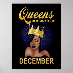Poster Cadeaux d'anniversaire   Les Reines Sont Nées En D