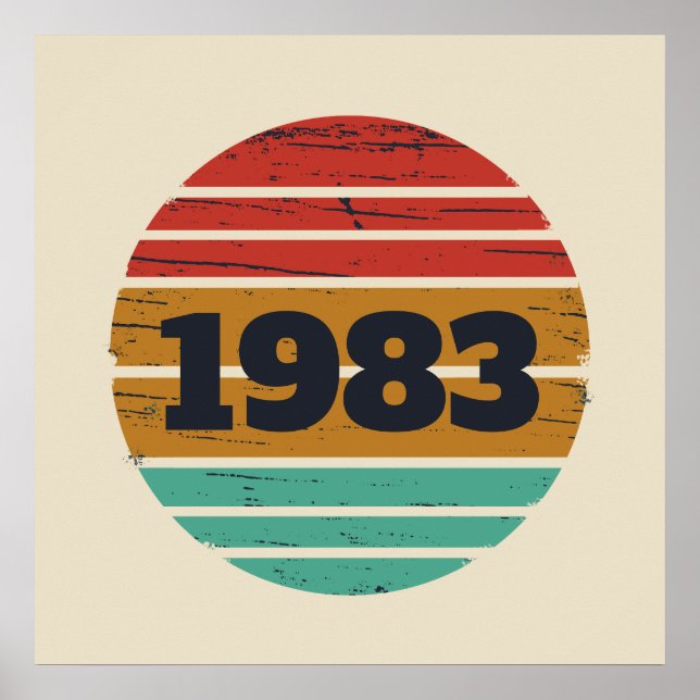 Poster Cadeaux d'anniversaire vintage personnalisés (Devant)