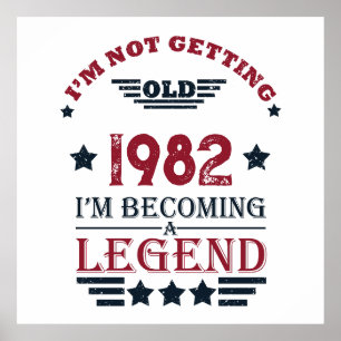 Poster Cadeaux d'anniversaire vintages personnalisés