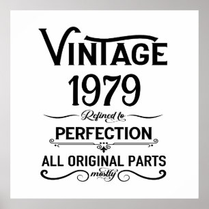 Poster Cadeaux de 45e anniversaire vintages personnalisés