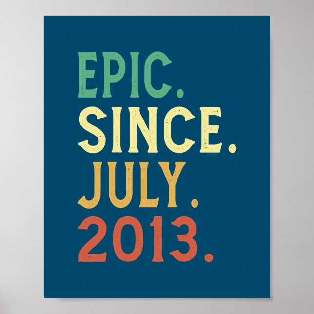 Poster Cadeaux de 9 ans Epic depuis Juillet 2013 9e (Devant)