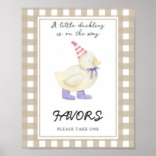 Poster Cadeaux de baby shower Little Duck Baby