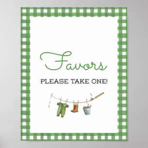 Poster Cadeaux de Baby Shower Little Fisherman