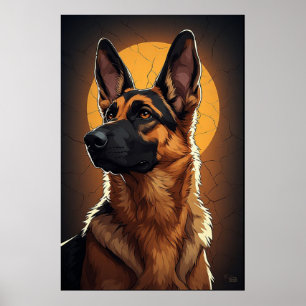 Poster 🐾 Cadeaux de Chien de Berger Allemand Pour les Am