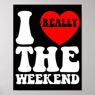 Poster Cadeaux de couple de camping drôle de week-end Je 